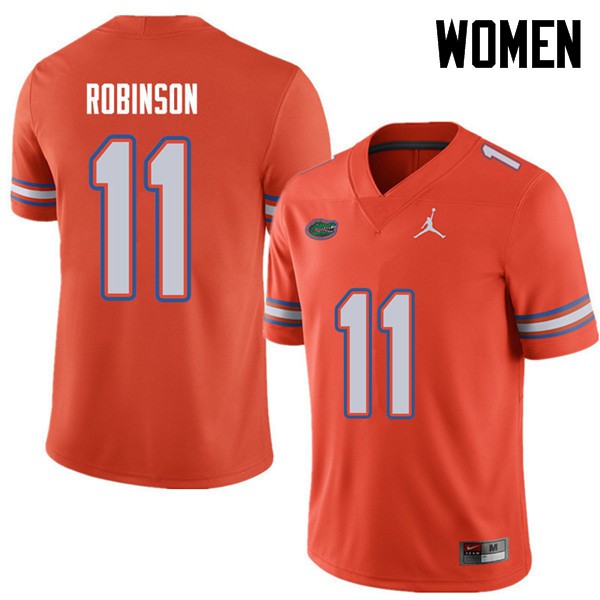 Jordan Brand Women #11 Demarcus Robinson Florida Gators College Football Jersey Orange